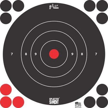 Targets Pro Shot Products Ready Series Splatter Shot 8" WHITE Bulls-eye Target - 6 Qty. pack